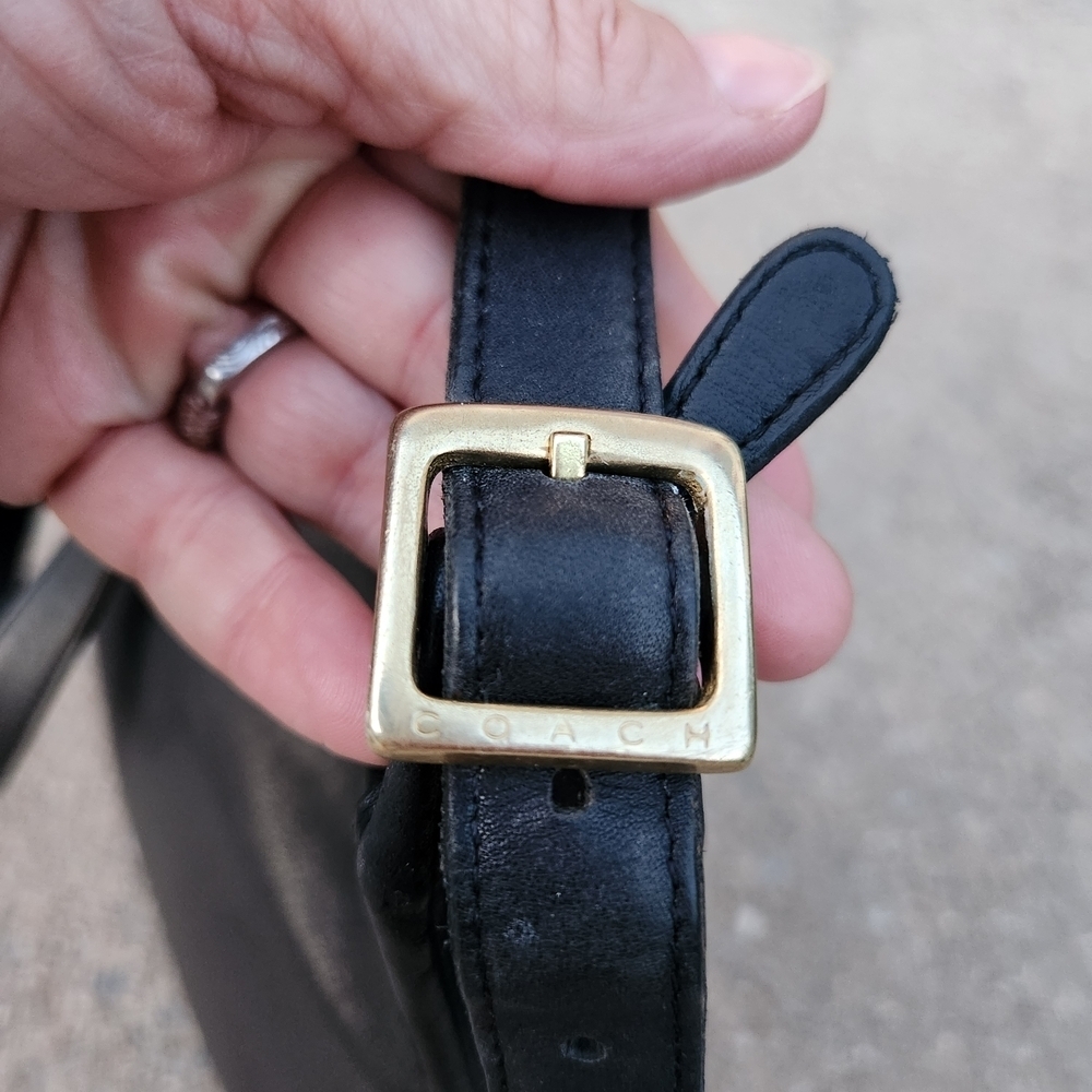 Coach Vtg. Andrea Slim Hobo bag 9073Black Leather Shoulder Bag - Picture 9 of 10